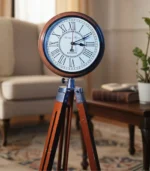 Premium Handcrafted Mango Wood Tripod Floor Clock