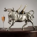 Majestic Charging Bull Cast Aluminum Wine Chiller