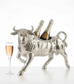Majestic Charging Bull Cast Aluminum Wine Chiller - Image 2
