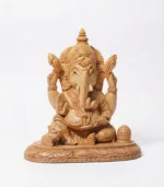 Premium Handcrafted Kadam Wood Lord Ganesha Statue - Image 2