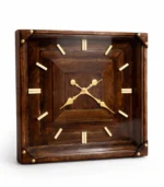 Premium Handcrafted Mango Wood Square Wall Clock - Image 2