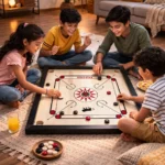 Premium Small Kikar Wood Carrom Board
