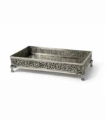 Premium Vintage Silver Finish Decorative Serving Tray - Image 2