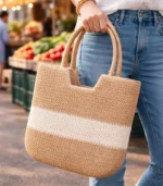 Handwoven Jute Tote Bag - Sustainable Fashion Bag