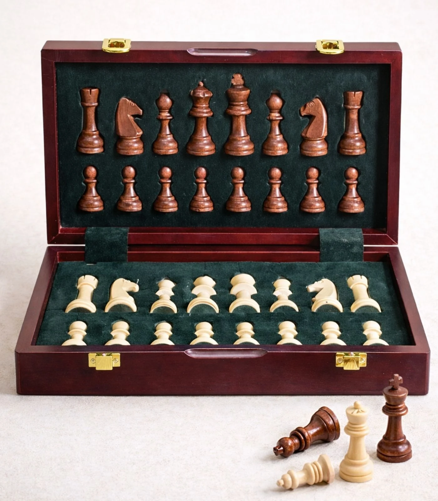 Premium Wooden Chess Set with Storage Case