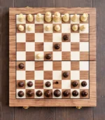 Premium Handcrafted Sheesham Wood Magnetic Folding Chess Set - Image 2
