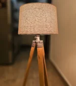 Premium Handcrafted Tripod Floor Lamp – Fabric Shade - Image 5