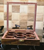 Heritage Wooden Spice Box – 9 Container Organizer - Image 3