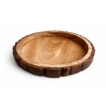 Handcrafted Live Edge Mango Wood Round Tray – 12.5 inch