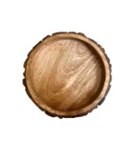 Handcrafted Live Edge Mango Wood Round Tray – 12.5 inch - Image 2