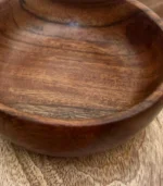 Handcrafted Premium Olive Wood Bowl – 5 Inch (Set of 3) - Image 3