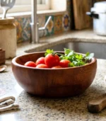 Handcrafted Premium Olive Wood Bowl – 5 Inch (Set of 3)
